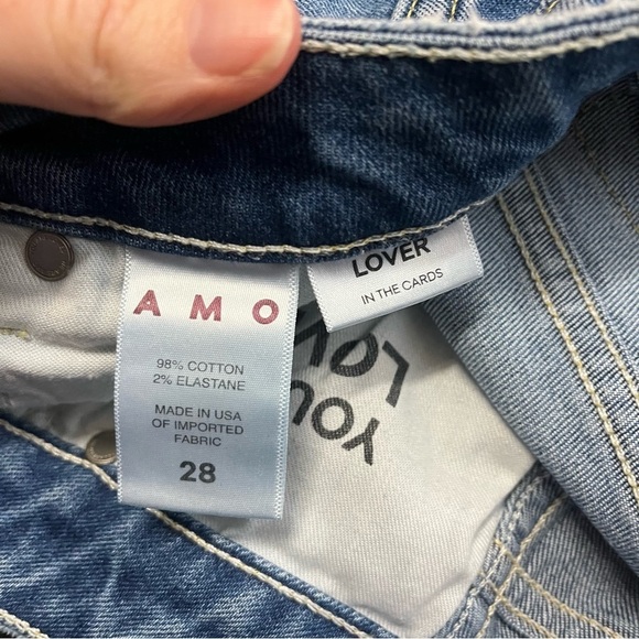 AMO Lover In The Cards High Rise Straight Leg Crop Jeans - Picture 12 of 15